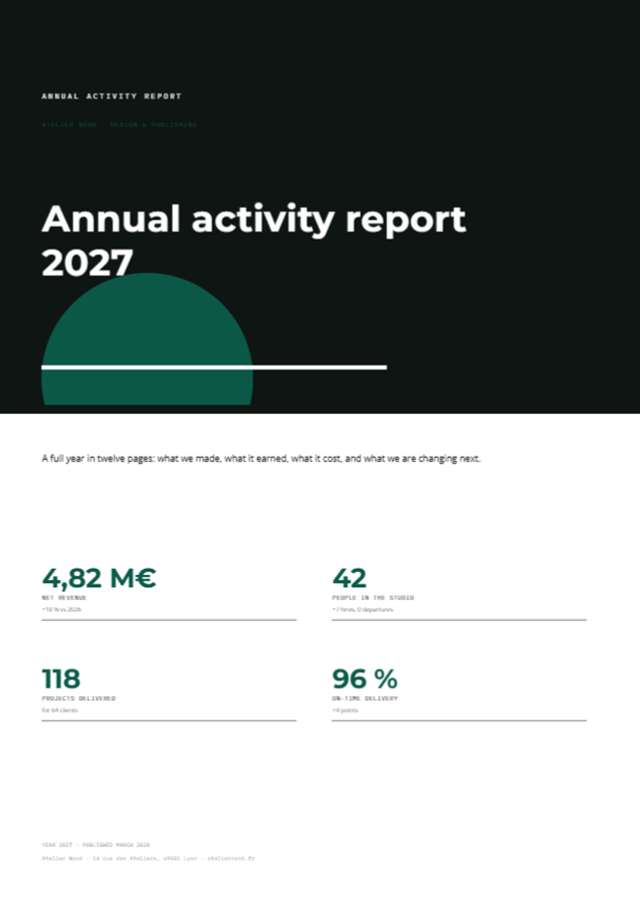 Annual Report — 210×297mm · 12 p.
