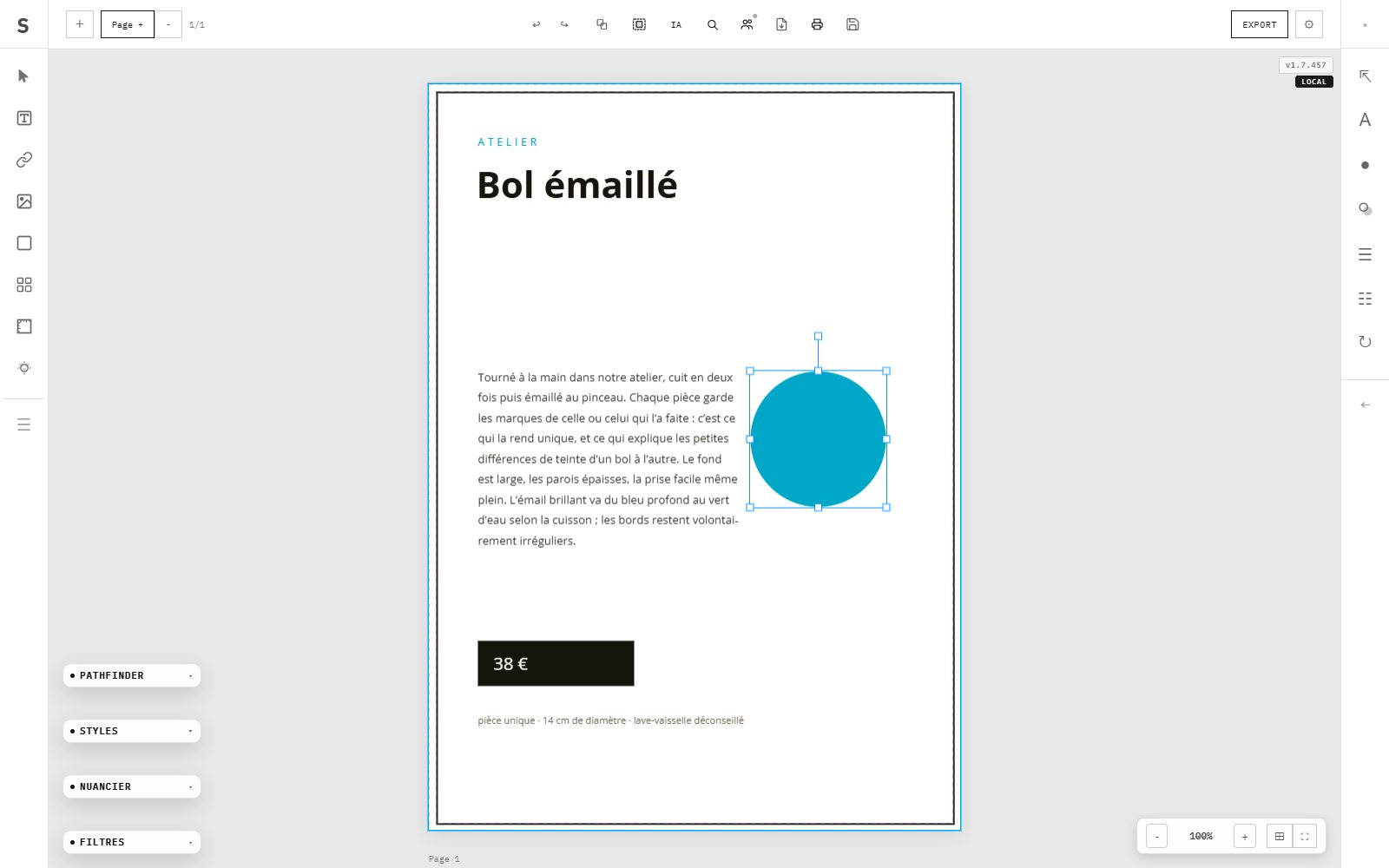 Habillage sur une fiche produit
